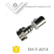 ЭМ-Ф-A014 латунные прямые клавишу подключения хромированный адаптер трубы штуцер